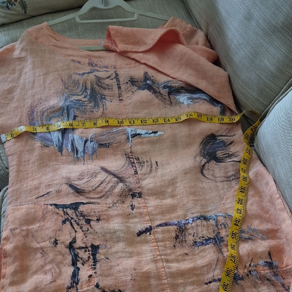 Abstract Print Orange Women's Dress - Picture 4 of 7